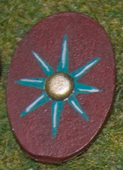 X42 Large Oval Shield with Centre Raised Boss