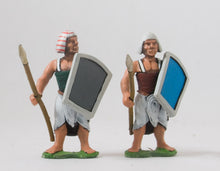AEG10 Egyptian: Spearman in Banded Armour, head variants