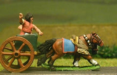 ANK14 Later New Kingdom Egyptian: General & driver in 2 horse chariot