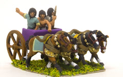 ANK15 Later New Kingdom Egyptian: General, driver and spearman in 4 horse chariot