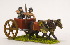 ANK16 Later New Kingdom Egyptian: Two horse chariot with archer and driver
