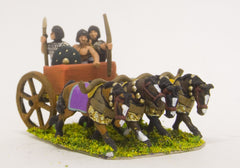 ANK17 Later New Kingdom Egyptian: Four horse chariot with driver, archer and spearman