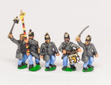 AUO5 Austrian Army 1861-66: Infantry Command: German Officers, Standard Bearers & Drummers