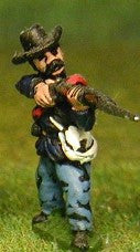 BG15 Union or Confederate: Infantry in Slouch Hat & Tunic with blanket roll: Firing (fixed bayonet)