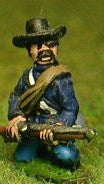BG17 Union or Confederate: Infantry in Slouch Hat & Tunic with blanket roll: Kneeling