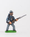 BG4 Union or Confederate: Infantry in Kepi & Tunic with Full Pack & Equipment: At the Ready (fixed bayonet)