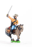BG61 Union or Confederate: Trooper in Slouch Hat with drawn Sword on charging horses