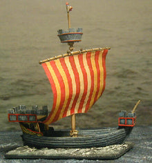 BOAT 4 Medieval Boat with single sail