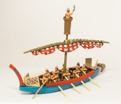 BOAT 3 Middle Eastern Boat with single furled sail, suitable for most Biblical armies.