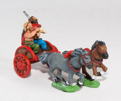 AGB1a Ancient British / Gallic: Two horse Chariot with driver & chieftain
