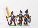 BRO13 European Armies: Command: Officer, Standard Bearer & Drummer in Fur Cap