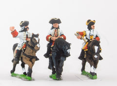 BRO49 European Armies: Command: Line or Guard Cavalry Officer, Standard Bearer & Trumpeter