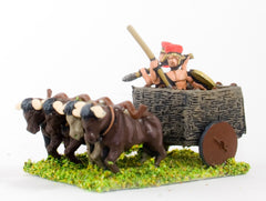 BS119 Sea Peoples: Two wheeled ox cart with two javelinmen