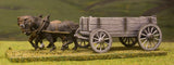 C&W2 Four Wheeled Open Wagon with 2 Horse Team