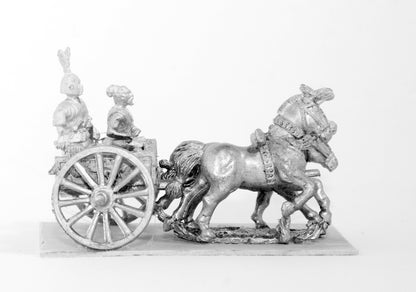 CHO2 Shang or Chou Chinese: Two horse Light Chariot with General and driver