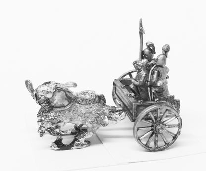 CHO7 Shang or Chou Chinese: Two horse Heavy Chariot with driver, archer and halberdier