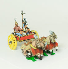 CHOE5 Shang or Chou Chinese: Four horse Heavy Chariot with General, driver and halberdier