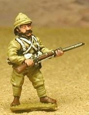 CO17a British: Infantryman at the ready (head variants)