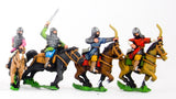 CRU50 Armoured Horse Archer with separate shield.  Suitable for most Middle-Eastern armies, assorted poses.