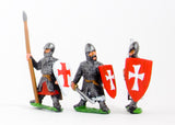 CRU57 Frankish Knights on foot, Large Shields, assorted