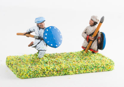 CRU7 Arab spearmen/javelinmen with round shields, assorted poses