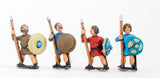 DGS5 Dark Age: Medium Spearmen with bare heads & round shield