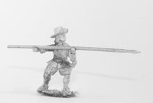 ECW53 Generic ECW/30YW Infantry: Pikeman, Back & Breast Plates, assorted Helmets, with Pike forward