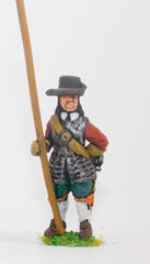 ECW55 Generic ECW/30YW Infantry: Pikeman, Back & Breast Plates, Tassets, assorted Hats / Caps / Bearheads, at ease