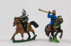 EMED62 Persian 1350-1500: Command: Two Mounted. Officers & Trumpeter