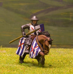 F5 Early Medieval: Mounted Knight c.1270 in mail with breastplate & kettle helm