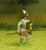 F16 Early Medieval: Spearman In Gambason & Helmet with Shield, advancing, assorted heads