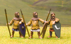 F12 Early Medieval: Spearman with Kite Shield & Padded Jack, variants
