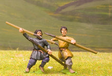 F54 Early Medieval: Light shieldless Javelinman throwing, variants