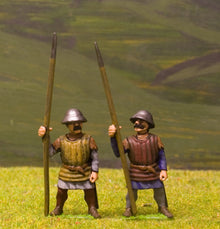 F59 Early Medieval: Shieldless Spearman in Quilted Jack, with assorted heads