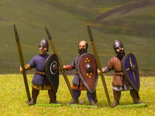 F61 Early Medieval: Spearman with Kite Shield, assorted heads