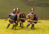 F11 Early Medieval: Spearman with Kite Shield, Quilted Jack & Hood, advancing
