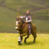 F9a Early Medieval: Mounted Sergeant with Mail Corselet & Round Shield