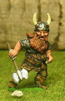 FAN10 Adventurer: Barbarian Fighter, 2 Edged Axe and Shield