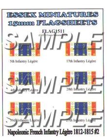 Flag 1511 Napoleonic: French Infantry Legere 1812-15 # 2