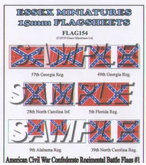 Flag 154 American Civil War: Confederate Regimental Battle Flags # 1