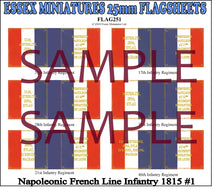 Flag 251 Napoleonic: French Line Infantry 1825 # 1