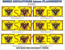 Flag 2534 Napoleonic: Austrian Infantry German Regiments # 1 Ordinarfahne