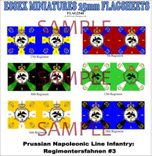 Flag 2540 Napoleonic: Prussian Line Infantry Regimentersfahnen # 3