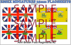 Flag 2554 American War of Independence: British Foot Regiments # 2