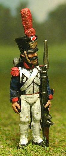 FN156 Grenadier, at attention, head variants