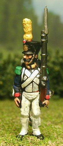 FN157 Voltigeur, at attention, head variants