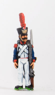 FN156 Grenadier, at attention, head variants