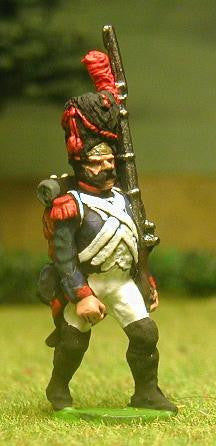 FN43 Line Infantry 1804-12: Grenadier in bearskin advancing