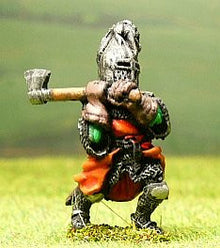 M5c Later Medieval: Dismounted Knight c,1335 in Sugar Loaf Helmet with Dragon Crest