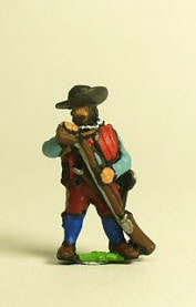 MER104 Spanish & English 1559-1605AD: Musketeer in Hat, loading